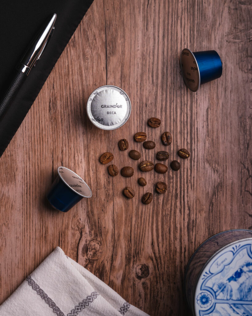 Visual Mount, Product photography, Productphotographer, Graind'or, Foodphotography, Colruyt, Coffee beans, capsules